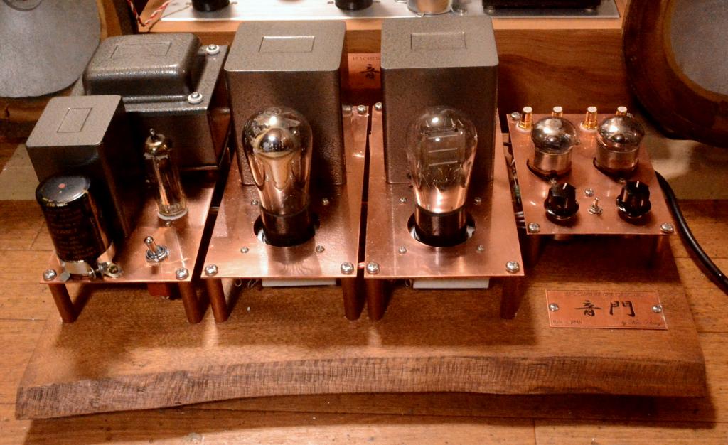 717A-71A/10Y/VT-25/45/2A3 tube amplifier with wooden board